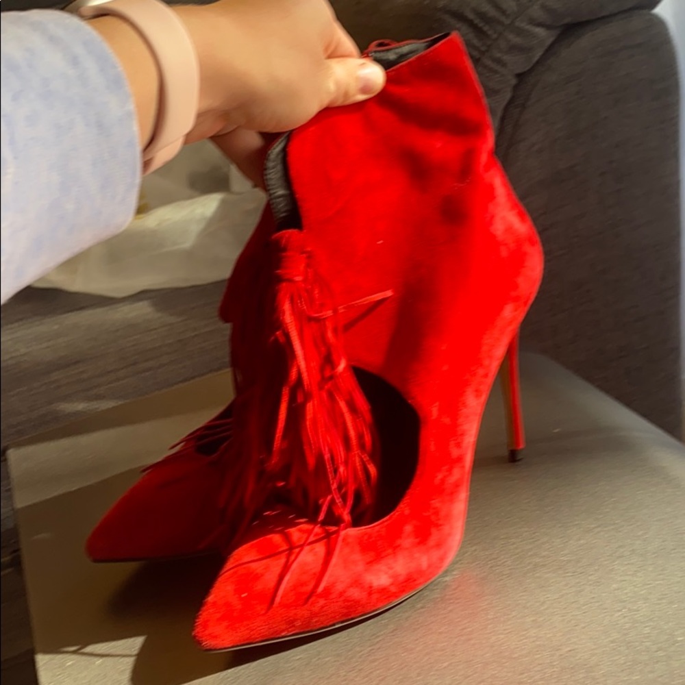 Red leather amazing heels